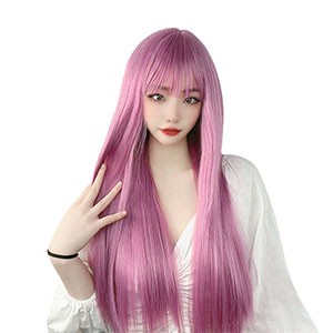 スーパー ロングヘア ストレート、ハロウィンコスプレキャラクターにぴったりのウィッグ。